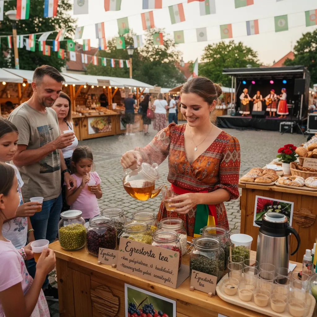 Egres tart tea, amely különleges ízélményt nyújt.