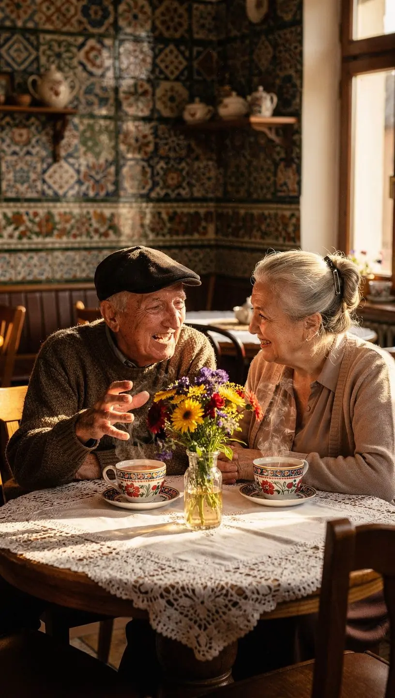 Zöld ribizli és gyümölcsök ábrázolása, amelyek a tea színét és karakterét adják.